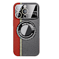 Miniatyrbild 1 av 5: Case i kolfiber för Iphone 15 Pro Max, logotypvy Ultratunt tunt case med linsskydd, kompatibelt med Magsafe Red-Black For iPhone 15 Pro Max