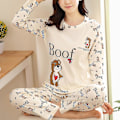 Miniatyrbild 1 av 2: Dampyjamasset Sovkläder Loungewear Pyjamas Yellow Love Bear M