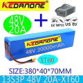 Miniatyrbild 2 av 2: 48v 20ah 1000watt 13s3p 18650 Batteripaket Mh1 54.6v Elcykel E-cykel Batteri Scooter Med 25a Urladdning Bms Med Laddare null none