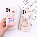 Miniatyrbild 2 av 4: Sztxj Phone case, För Iphone 13 3d Tredimensionell Creative Decompression Phone case Rolig Söt Mjuk Silikon Squeeze Pig Ass Dog A null none