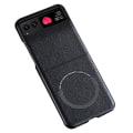 Miniatyrbild 1 av 5: För Motorola Razr 40 5G magnetiskt phone case PU-läder+PC-hårt cover kompatibelt med Magsafe Black