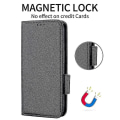 Miniatyrbild 5 av 5: För Motorola Defy 2 5g / Cat S75 5g Pu läder case Litchi Texture Flip Stand Cover Vit Black