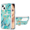 Miniatyrbild 1 av 4: TPU- case med skarvmarmormönster för iPhone 15 Blue