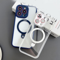 Miniatyrbild 3 av 5: Magsafe Clear Case Kompatibel med Iphone 15 Pro Max, Soft Tpu Stötsäkert Slim Cover Med Magnetic Invisible Stand White For iPhone 15 Pro Max
