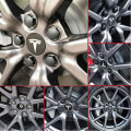 Miniatyrbild 6 av 6: Tesla Model 3 YSX Center Cap Hjul Cap Kit Lugg Mutter Cover Silver Matt (4 Nav Center Cap + 20 Lug Mutter Cover) Tesla Tillbehör red