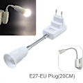 Miniatyrbild 1 av 3: E27 Eu Stickkontakt Adapter Med På/Av-brytare Glödlampa Glödlampa i alla riktningar null none