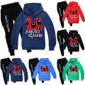 Miniatyrbild 1 av 4: Squid Game Kids Unisex Huvtröja Toppar + Byxor Set Tmall 9-10Years Navy Blue