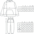 Miniatyrbild 5 av 5: Nofs Streetwear träningsoveraller för män , Letters Printless Hoodies And Sweatpants Y2k Herr, Hip Hop Byxor Blue XL