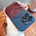 Miniatyrbild 4 av 5: Gradient Color Magsafe- case kompatibelt med Iphone 15 Pro Max, Soft Tpu Slim anti-scratch Shockproof Cover Blue-Red For iPhone 15 Pro Max