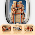 Miniatyrbild 5 av 5: Vattentät reseryggsäck Flygplan bärbar ryggsäck Stor kapacitet Multifunktionsbagage Lättviktspassform 17 tums bärbar dator 17.3inch gray
