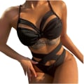 Miniatyrbild 1 av 5: Baddräkt Dam Baddräkt Dam Print Set Baddräkt Tvådelad BH Badkläder Beachwear Tankini Baddräkter för kvinnor Black S