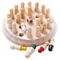 Miniatyrbild 1 av 4: Barn Trä Memory Match Stick Schack Kul färgspelbräde Pussel Pedagogisk leksak Förmåga Lärande null none