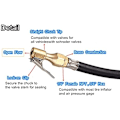 Miniatyrbild 3 av 7: XYWZV Heavy Duty Mässing Luftchuck med Clip Adapter, Open Flow Rak Däck Chuck Luftmunstycke, 1/4&#34; FNPT Tire Chuck för Tire Inflator Pre A-1Pack