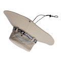 Miniatyrbild 3 av 4: Fiskehatt Andas bomull Polyester Stor brättad solhatt för män Sommar bergsklättring Beige