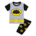 Miniatyrbild 1 av 2: Barn Marvel Dc Superhjältekläder Sommar Kortärmad T-shirt Shorts Pyjamas Set Sovkläder Batman C 2-3 Years