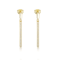 Miniatyrbild 1 av 3: S925 Sterling Silver Fringed Stud örhängen Gold none