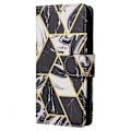 Miniatyrbild 2 av 5: Marble Bronzing Läder Phone case för iPhone 15 Black