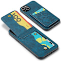 Miniatyrbild 3 av 5: FIERRE SHANN Korthållare Phone case för iPhone 13 RFID Blocking PU Läder+TPU Kickstand Cover Blue