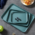 Miniatyrbild 1 av 5: Dww-vert Fonc, Ensemble Trois Pices , Plateau De Service Rectangulaire Idal Pour Buffet, Snabbmat Et Restauration Rapide, Plastique null none