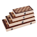 Miniatyrbild 4 av 5: Blå 3 i 1 dubbelsidigt Backgammon Resebrädspel null none