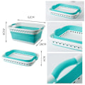 Miniatyrbild 3 av 4: Sammart Hopfällbar tvättkorg i plast - Oval badkar/korg - Hopfällbar förvaringsfack/ organizer - Bärbar tvättbalja - Platssparande tvätt null none