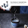 Miniatyrbild 4 av 5: Japansk Sake Cup Set 4 st 35ml Sake Cups+ 1 st 180ml Sake Pot Set Keramiska vinglas null none