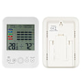 Miniatyrbild 5 av 5: Form Digital hygrometertermometer med form och LCD-skärm Pekskärm inomhustermometer och hygrometer 5-nivåskala White none