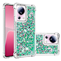Miniatyrbild 2 av 5: För Xiaomi 13 Lite / Civi 2 5G Soft TPU case Liquid Bling Glitter Flödande cover Green Hearts none