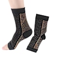 Miniatyrbild 2 av 2: Lugna strumpor Neuropati Kompression Ankel Arch Support Skydd Smärtlindrande strumpor Black L XL