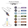 Miniatyrbild 5 av 5: Chakra Crystal Pendel Hexagonal Reiki Healing Crystal Points Ädelsten Dowsing Pendel för spådom Scrying Wicca Chakra