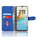 Miniatyrbild 2 av 5: För Zte Blade V40 Design Anti-drop Tpu+pu Läder Phone case Stativ Plånbok Skin-touch Feeling Cover Blue