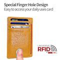 Miniatyrbild 3 av 5: Clip-plånbok framficka Minimalistiskt läder med Rfid-blockerande clip-plånbok för män och kvinnor style3