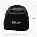 Miniatyrbild 5 av 5: Stripes Ull Stickad Slouchy Beanie Hat Fast Rebound Tyg Vinter Hattar Perfekt semesterpresent till pappa pojkvän Blue