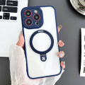 Miniatyrbild 1 av 5: Magsafe Clear Case Kompatibel med Iphone 15 Pro Max, Soft Tpu Stötsäkert Slim Cover Med Magnetic Invisible Stand Blue For iPhone 15 Pro Max