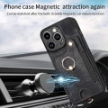 Miniatyrbild 4 av 5: Plånbok Rfid Kreditkortshållare Ring Stativ Phone case För Iphone 15 Pro/15 Pro Max 15 Ultra Med handledsrem Blue iPhone 15 Pro Max