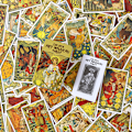 Miniatyrbild 3 av 3: Golden Art Nouveau Oracle Tarot Card Spådomskort