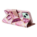Miniatyrbild 4 av 5: Marble Bronzing Läder Phone case för iPhone 15 Purple