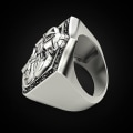 Miniatyrbild 4 av 5: Tempelriddare Svärd Ring För Män, Gotisk Crusader Shield Ring Medeltida Sword Sword Ring Korshjälm Warrior Ring För Pojkar