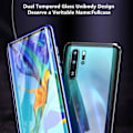 Miniatyrbild 3 av 4: Huawei P30 Lite Case Magnetisk Adsorption Stötsäker 360 graders dubbelt haptiskt skydd Transparent härdat glas Mycket Miaq null none