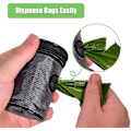 Miniatyrbild 5 av 5: Hundbajspåsehållare för koppelfäste - Avfallspåsedispenser för koppel - Passar alla hundkoppel - Bärbart set med handfri hållare Metallbil null none