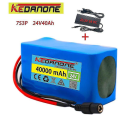 Miniatyrbild 2 av 2: 24v 30ah 7s3p 18650 Li-ion batteripaket 29,4v 30000mah elcykel Moped/el/li-ion batteripaket + 2a Cha 40AhX1 Chargerx1