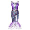 Miniatyrbild 1 av 3: Disney Little Mermaid Ariel Prinsessdräkt Barnklänning För tjejer Cosplay Barn Karneval Födelsedagsfest Kläder Sjöjungfruklänning V 7-8T(size 140) Mermaid5