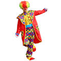 Miniatyrbild 3 av 5: 5 st Vuxen clown kostym set för män kvinnor Cosplay RED 4XL