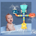 Miniatyrbild 3 av 4: Babybadleksaker Vattenspel Giraff Krabba Modell Kran Dusch Vatten För Barn Julgåva|Badleksak null none