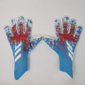 Miniatyrbild 2 av 3: Professionella silikongummi Vattentäta halkfria handskar Latex Fotbollshandske för vuxna barn red and blue 9