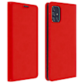 Miniatyrbild 1 av 5: Folio äkta läder Samsung Galaxy A71-fodral Case Videoställ Red