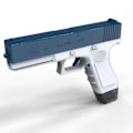 Miniatyrbild 1 av 3: Elektrisk vattenpistol, enknapps automatisk supersprutpistol Vattenblåsare för vuxna och barn Sommarpool Strand utomhus blue without drum