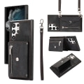 Miniatyrbild 1 av 5: För Samsung Galaxy S22 Ultra 5g Pu-läder+tpu phone case Rfid-blockerande cover med stöd Black