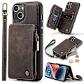 Miniatyrbild 1 av 5: Multifunktionellt RFID- case för iPhone 15 Plus Brown