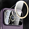 Miniatyrbild 4 av 5: Case i kolfiber för Iphone 15 Pro Max, logotypvy Ultratunt tunt case med linsskydd, kompatibelt med Magsafe Purple-Blue For iPhone 15 Pro Max